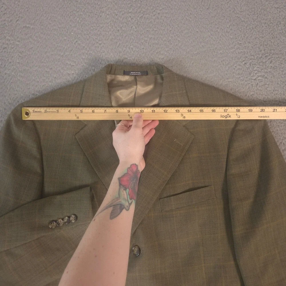Austin Reed Blazer Men 42R Glen Check Plaid Wool Blend 3-Btn Sport Coat Jacket